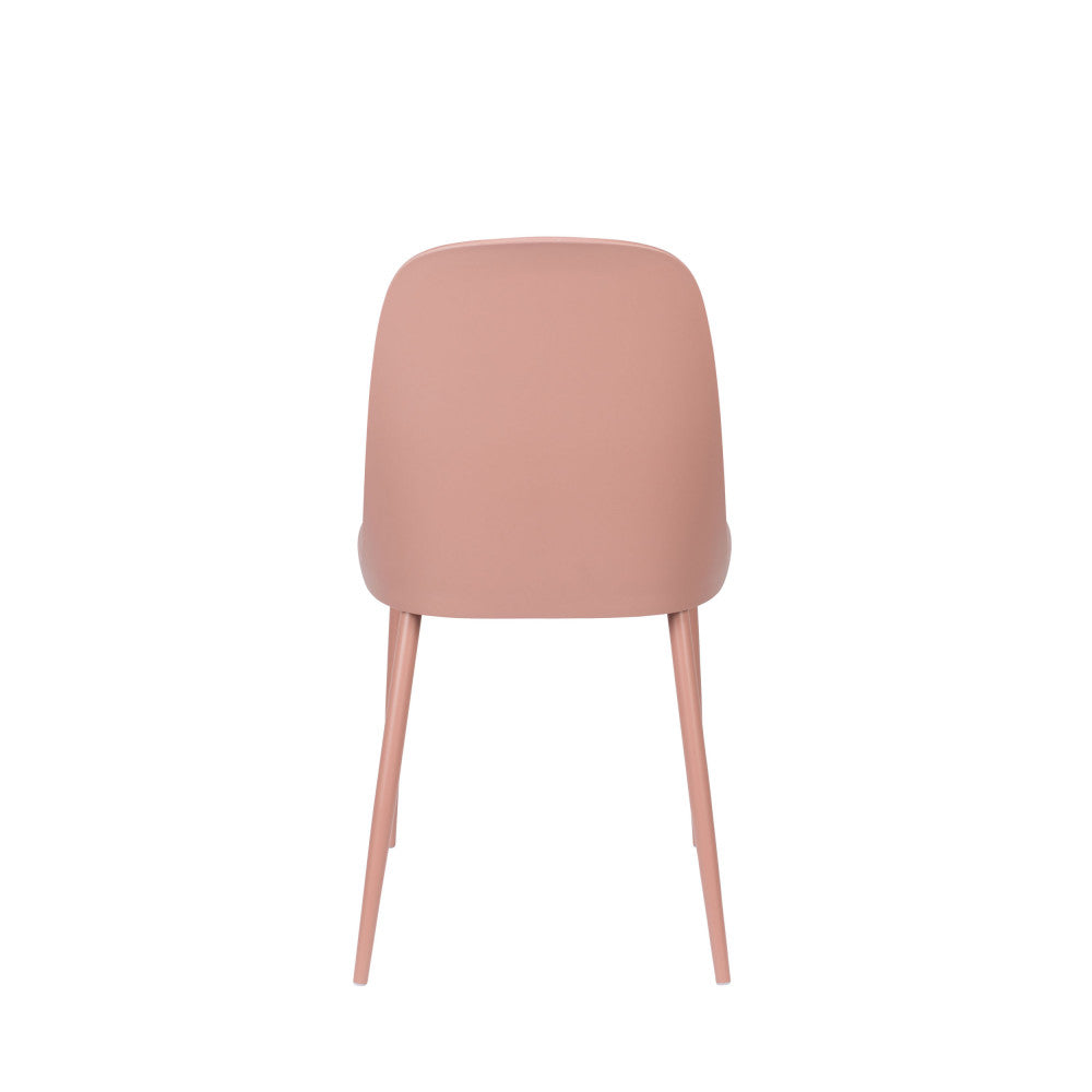 Pip - Set of 2 Chairs - Resin & Metal - Pink