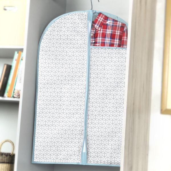 2 Housses Pour Vêtement Blanc Et Bleu