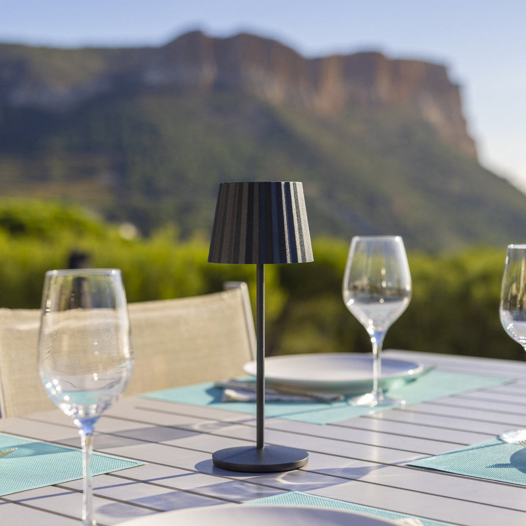 Abby - Lampe De Table Sans Fil - Acier - Noir