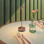 Ruby - Lampe De Table Sans Fil - Acier - Marron