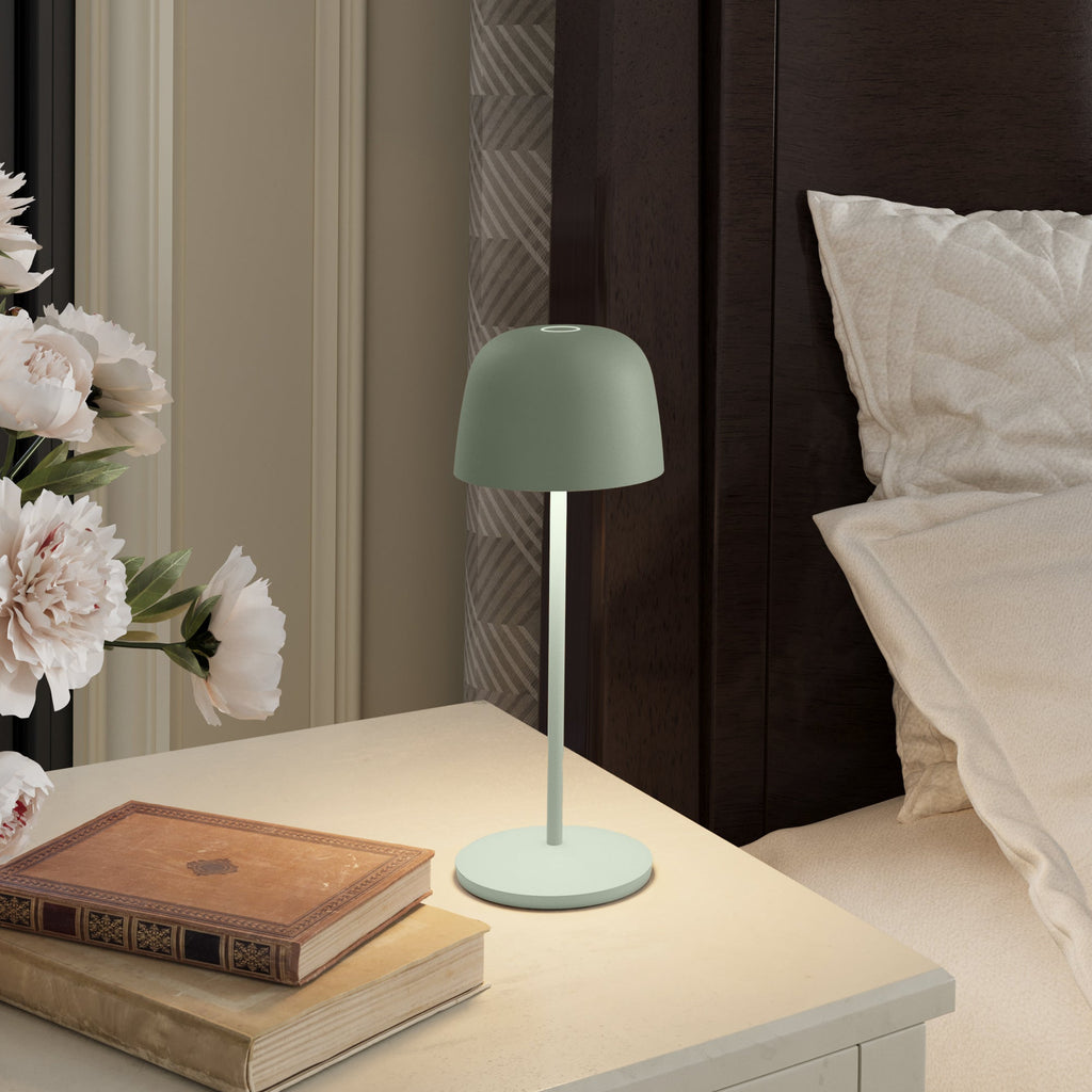 Sophia - Lampe De Table Sans Fil - Acier - Vert