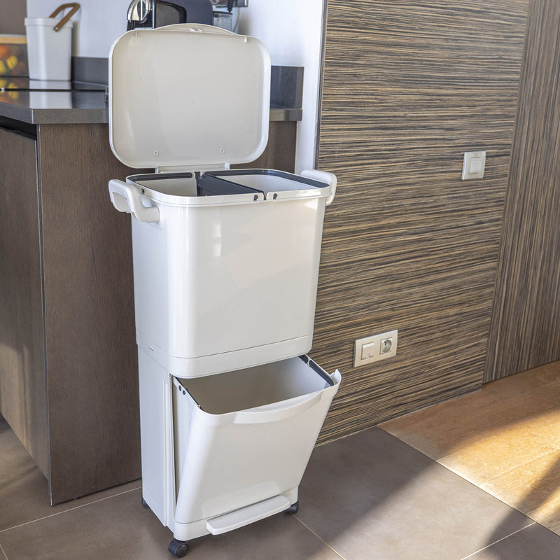 Poubelle De Tri Roulettes Valoris - 45L