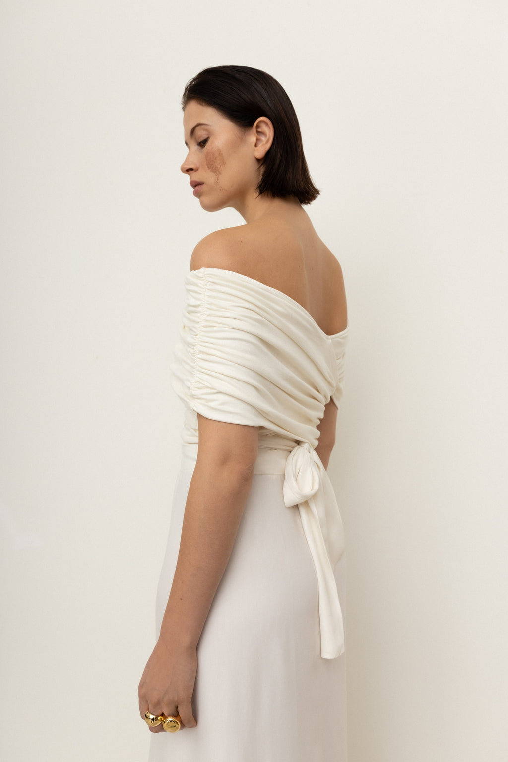 Top Giada - Leche de coco / Negro