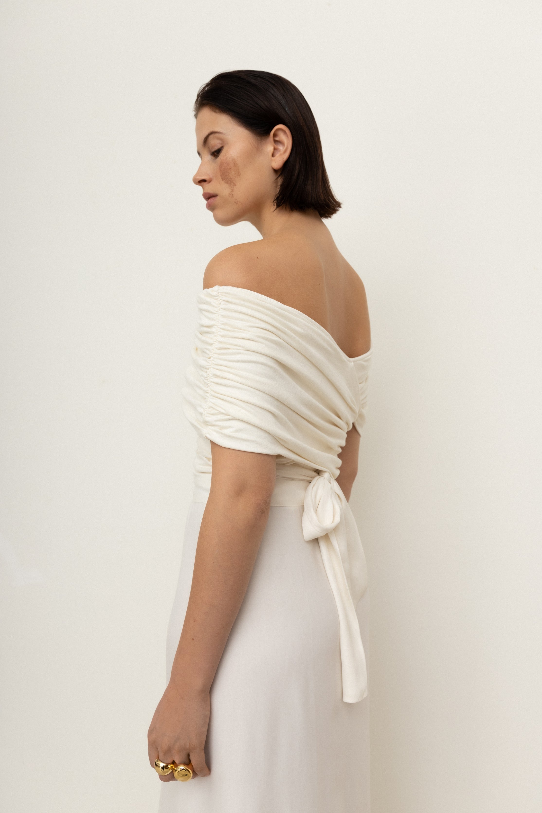 Top Giada - Leche de coco / Negro
