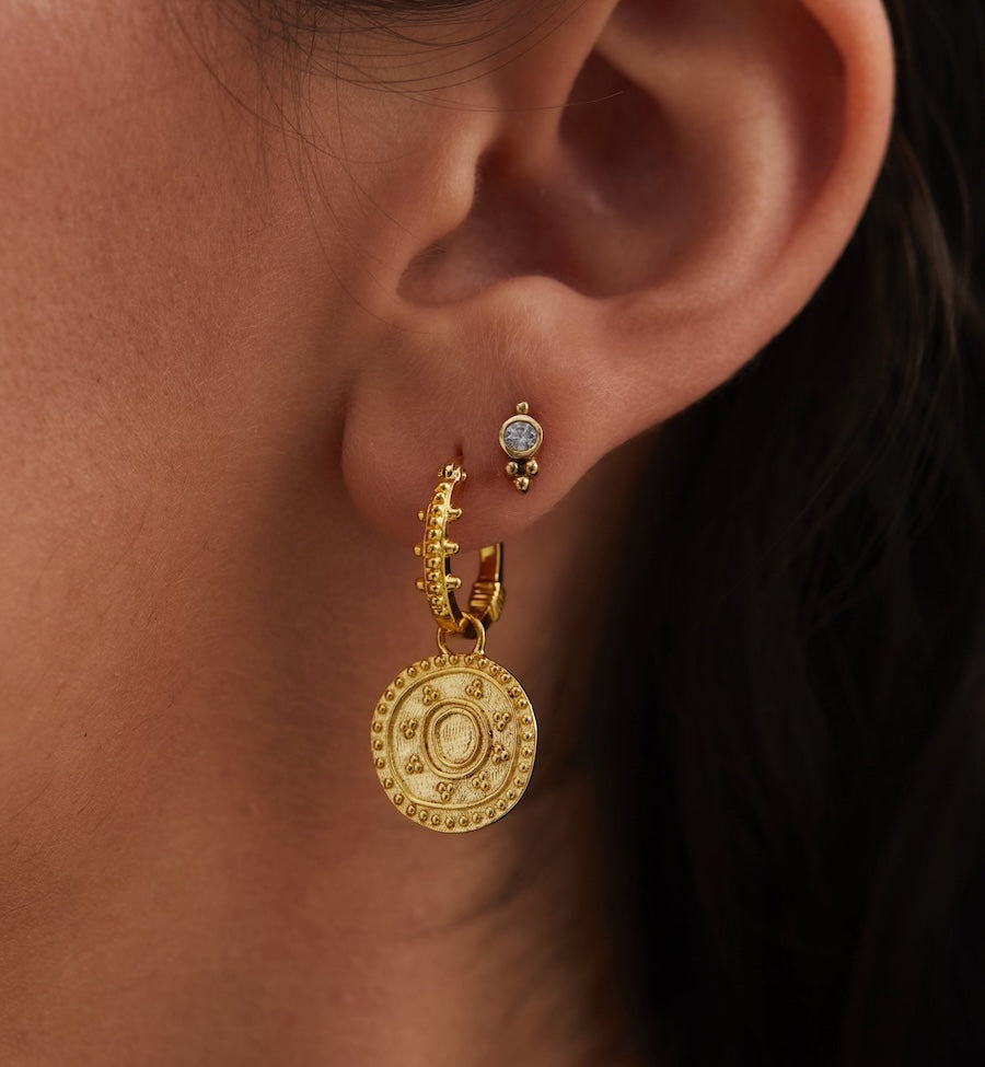 Puce D'Oreille Dot Zircone (À L'Unité)