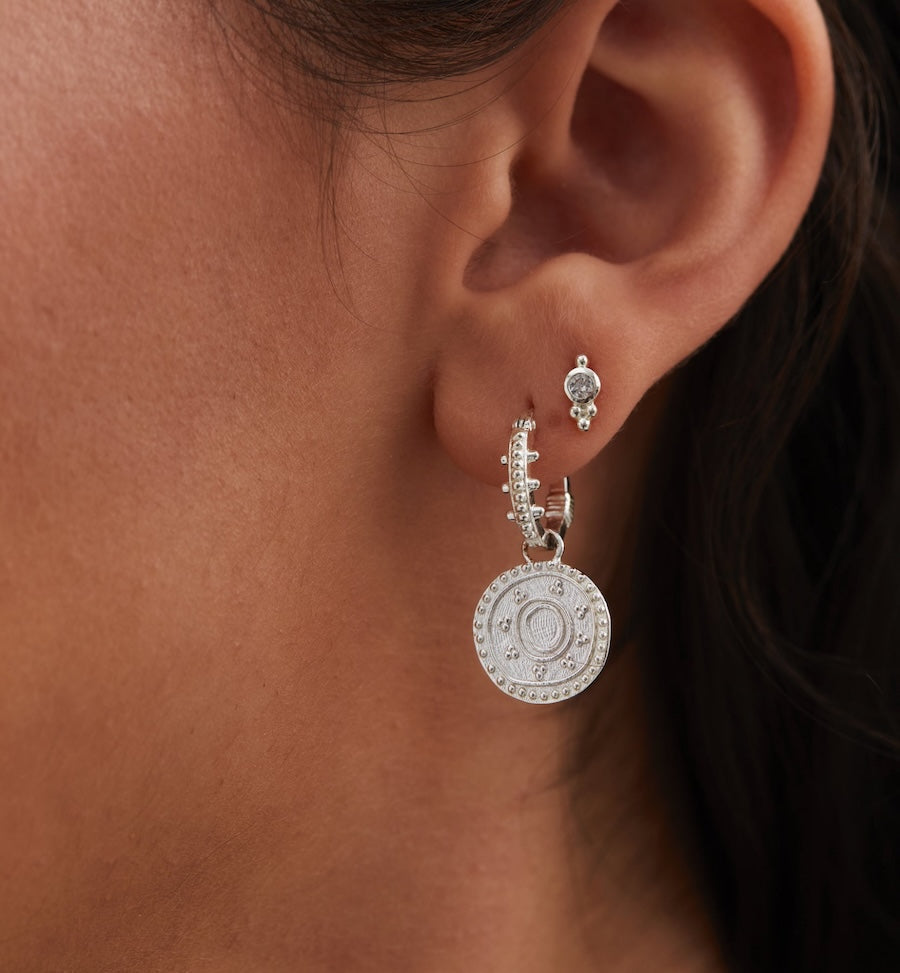 Puce D'Oreille Dot Zircone (À L'Unité)