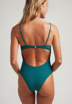 Petrol Green 1 Piece Swimsuit - Green