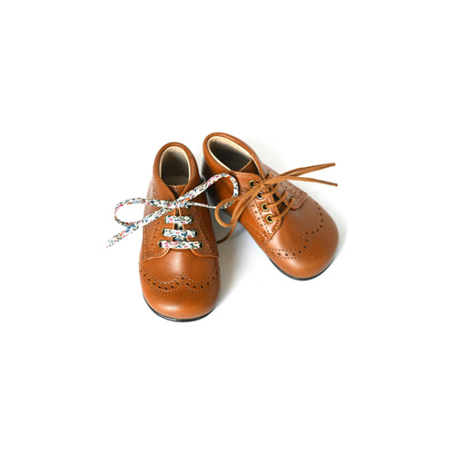 Chaussures Bottillons Adélie Bout Golf - Cuir Camel - Mixte