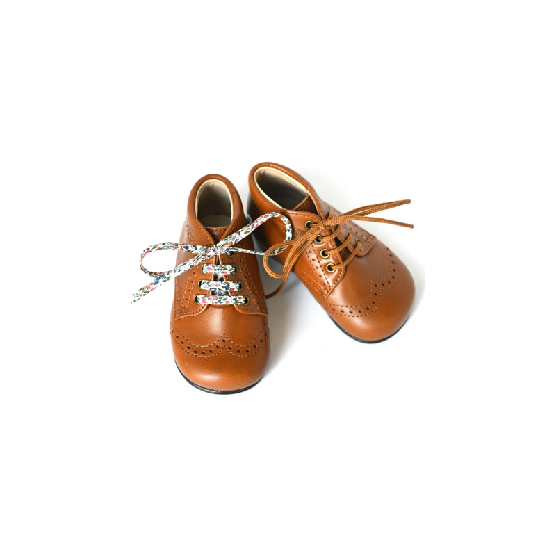 Chaussures Bottillons Adélie Bout Golf - Cuir Camel - Mixte