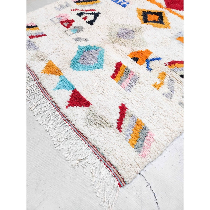 Tapis Berbère Marocain Boujaad - Multicolore