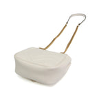 Borsa a spalla Gucci GG Marmont quadrata con patta mini in pelle - Bianco