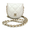 Sac porté épaule Chanel Chain Around Coin Purse with Chain Mini cuir white — Occasion