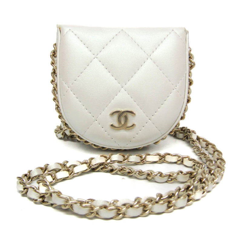Sac porté épaule Chanel Chain Around Coin Purse with Chain Mini cuir white — Occasion
