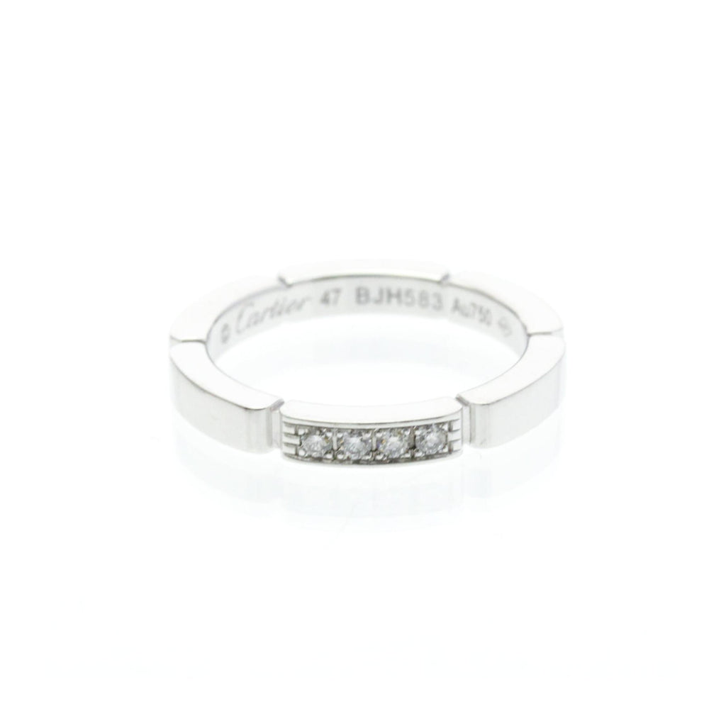 Anillo Cartier Maillon Panthere en oro blanco de 18 quilates con 4 diamantes Imagen del producto