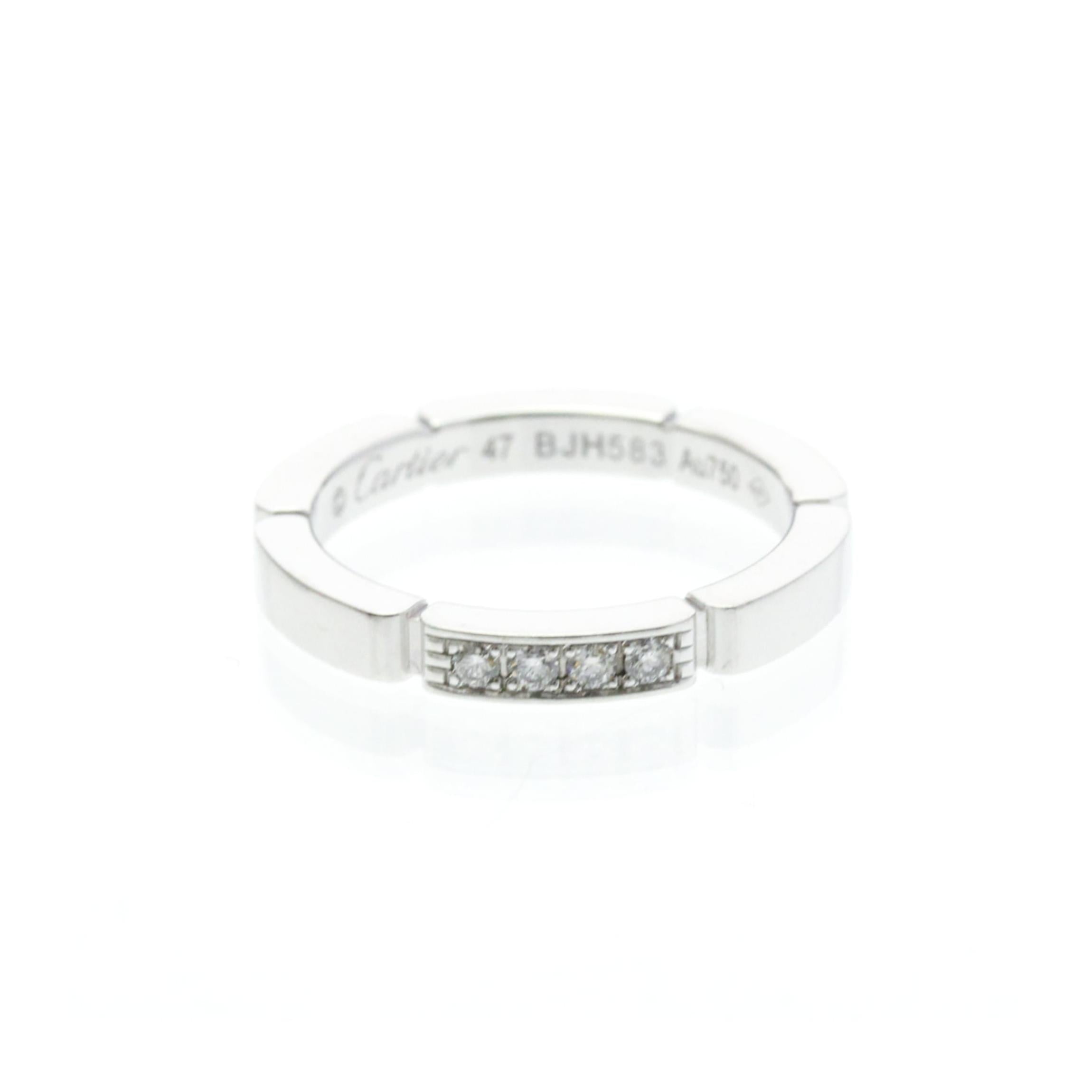 Anillo Cartier Maillon Panthere en oro blanco de 18 quilates con 4 diamantes Imagen del producto