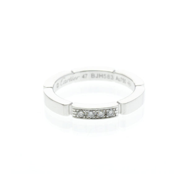 Anillo Cartier Maillon Panthere en oro blanco de 18 quilates con 4 diamantes Imagen del producto