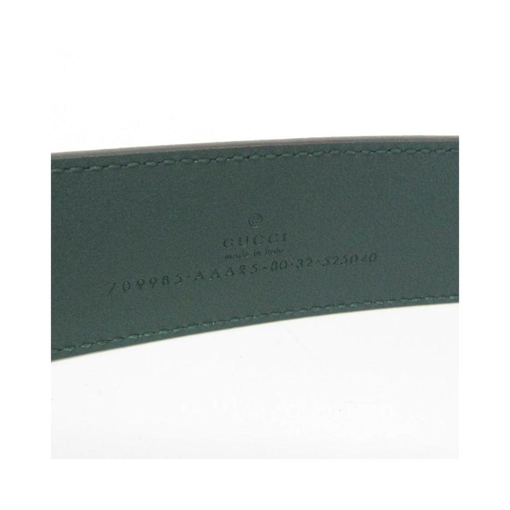 Ceinture Gucci Gg Marmont Reversible Belt Wide Cuir - Vert