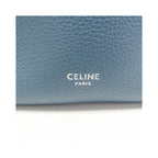 Sac Porté Épaule Celine Sangle Seau Small Cuir - Bleu
