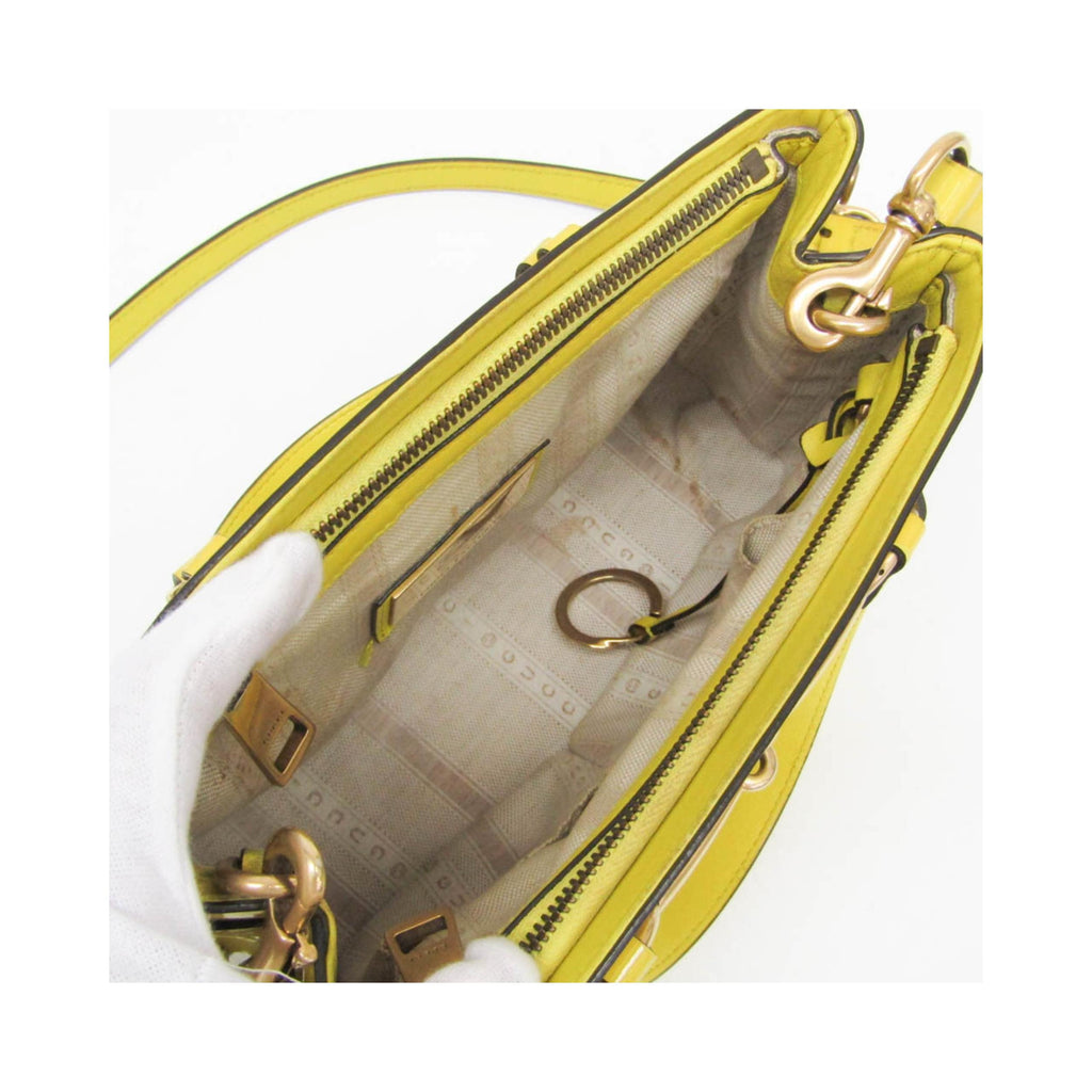 Sac À Main Gucci Bright Bit Convertible Tote Cuir Verni - Jaune