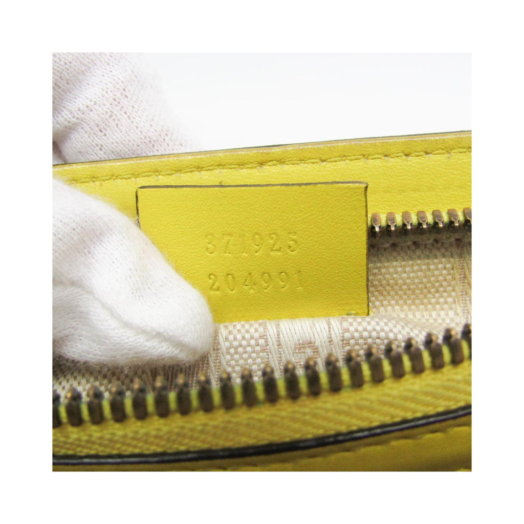 Sac À Main Gucci Bright Bit Convertible Tote Cuir Verni - Jaune