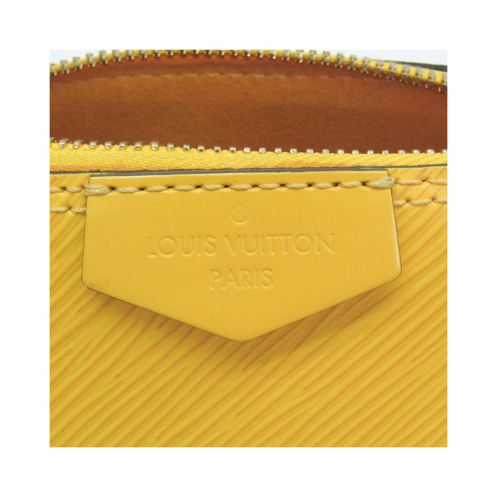 Bolso de hombro Louis Vuitton Alma Mini con cadena de piel - Amarillo