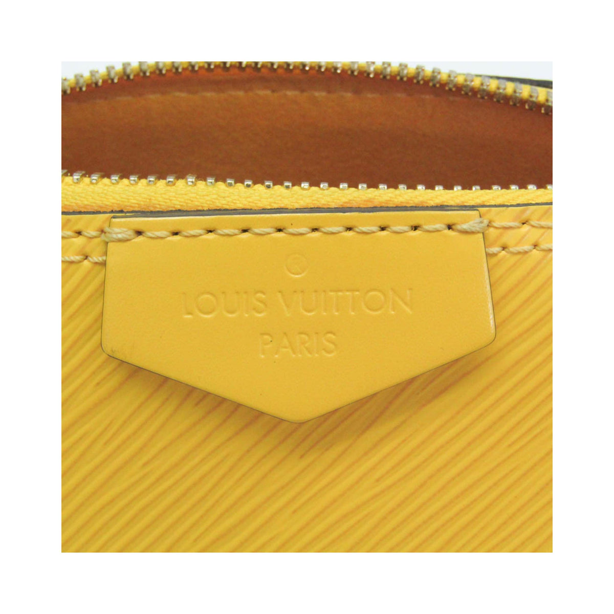 Bolso de hombro Louis Vuitton Alma Mini con cadena de piel - Amarillo
