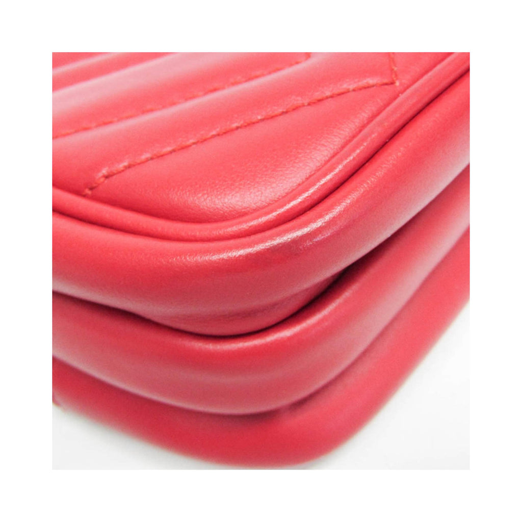 Sac Porté Épaule Gucci Gg Marmont Medium Cuir - Rouge