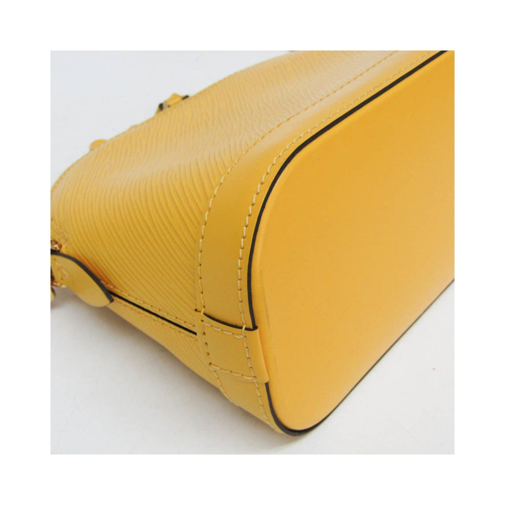 Bolso de hombro Louis Vuitton Alma Mini con cadena de piel - Amarillo