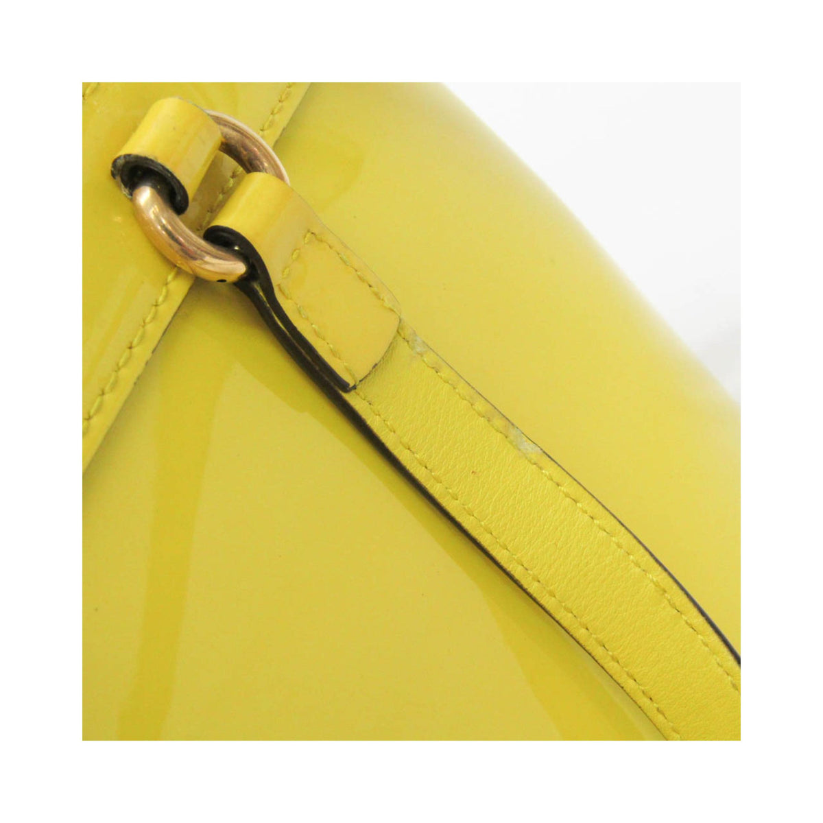 Sac À Main Gucci Bright Bit Convertible Tote Cuir Verni - Jaune