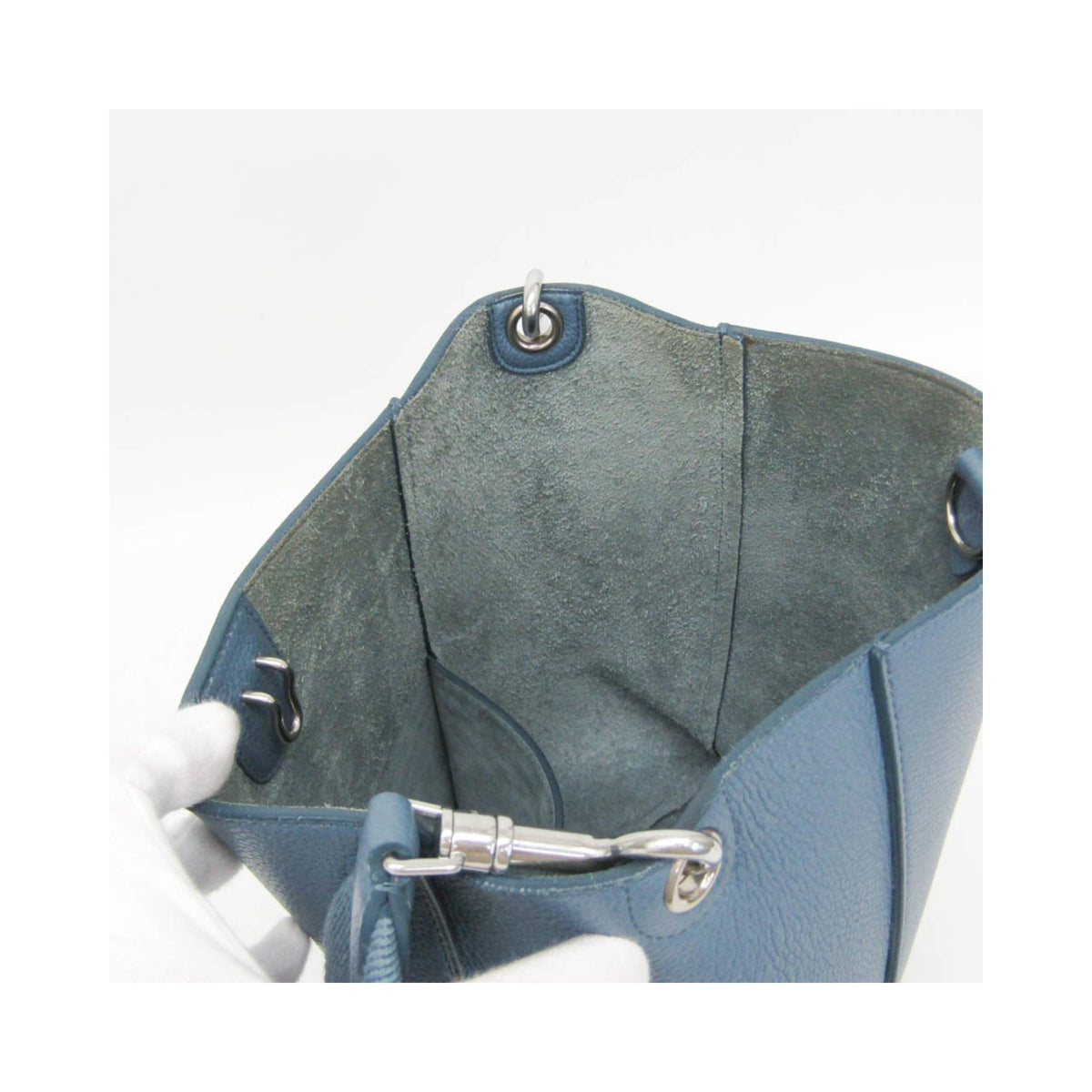 Sac Porté Épaule Celine Sangle Seau Small Cuir - Bleu