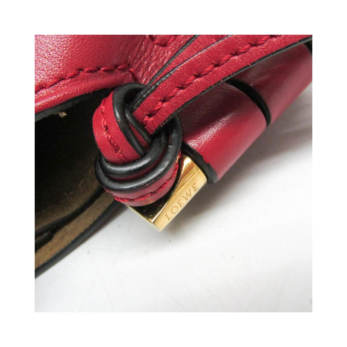 Sac Porté Épaule Loewe Metal Gate Small Cuir - Rouge