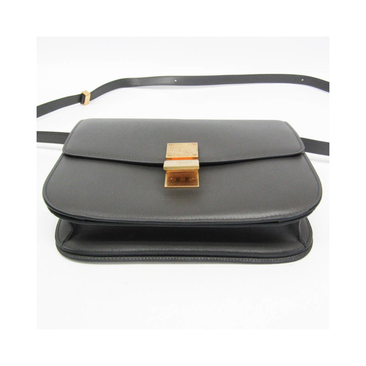 Sac À Main Celine Classic Box Medium Cuir - Gris