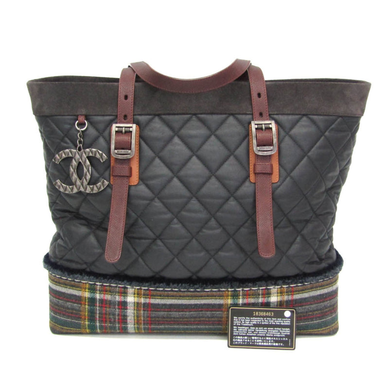 Chanel Paris-Edinburgh Tote Quilted Mixed Coated Canvas with Flannel Medium