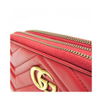 Sac Porté Épaule Gucci Gg Marmont Medium Cuir - Rouge