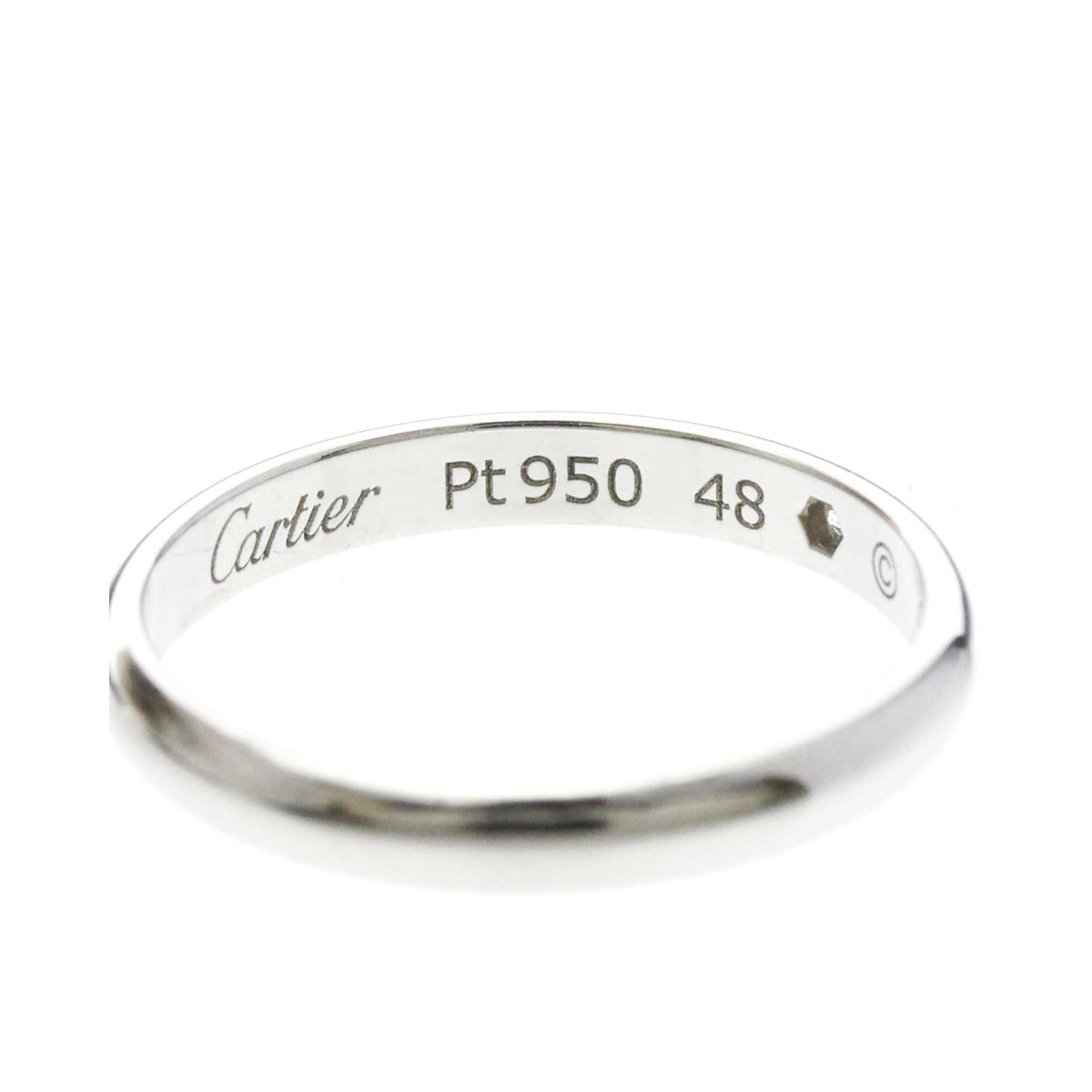 Bague Cartier 1895 Wedding Band 2.5Mm Platinum - Argent