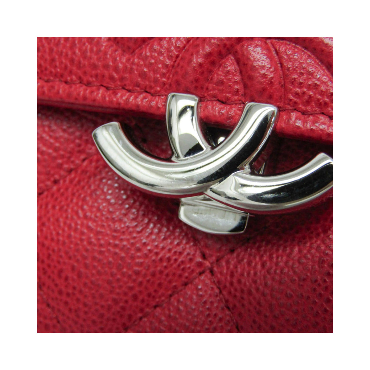 Chanel - CC Box Gusset medium leather flap wallet - Red