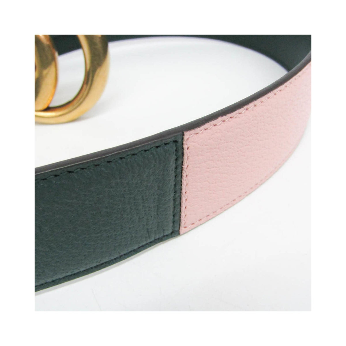 Ceinture Gucci Gg Marmont Reversible Belt Wide Cuir - Vert