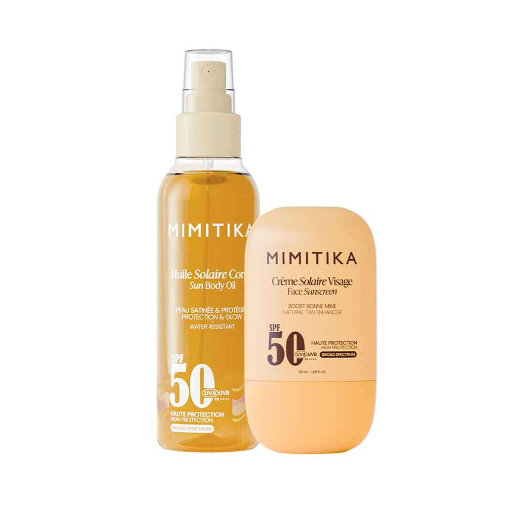 DUO Crème visage SPF50 + Huile solaire SPF50