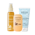 TRIO crème visage SPF50 + Huile solaire SPF50 + Lait Prolongateur de Bronzage