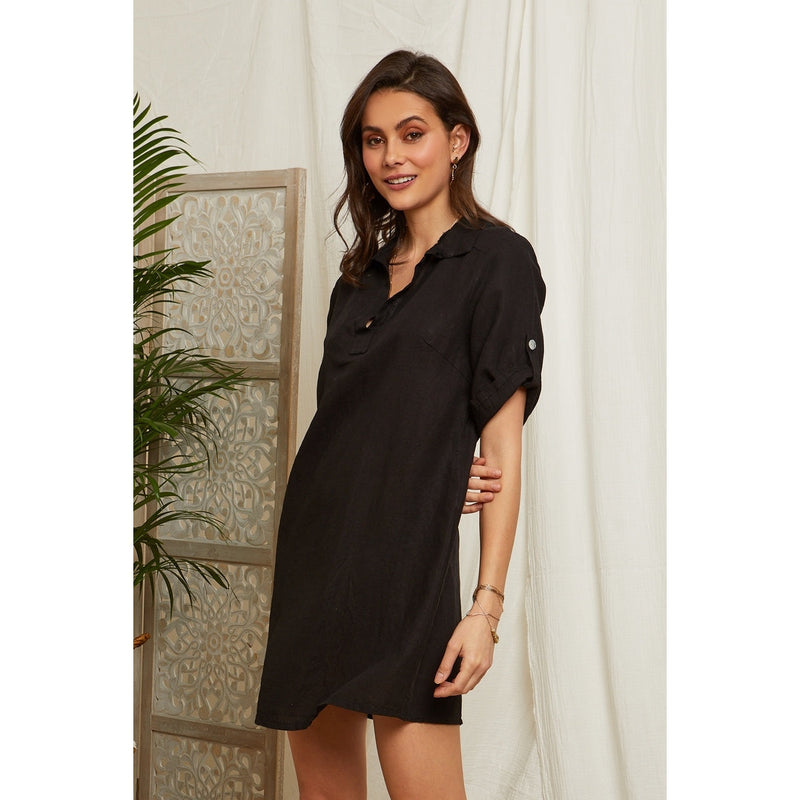 Autour Du Lin - Vestido - Negro - Mujer