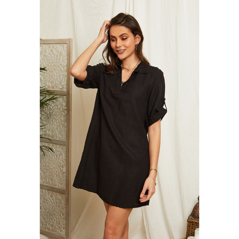 Autour Du Lin - Vestido - Negro - Mujer