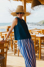 Cécile Blue Lines skirt