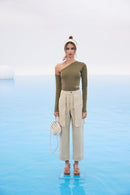 Teri Knit Top - Olive