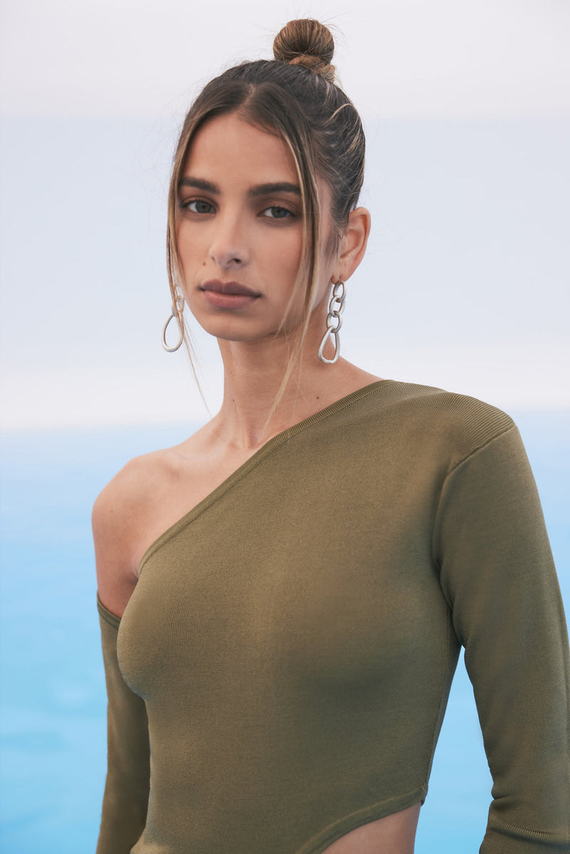 Teri Knit Top - Olive