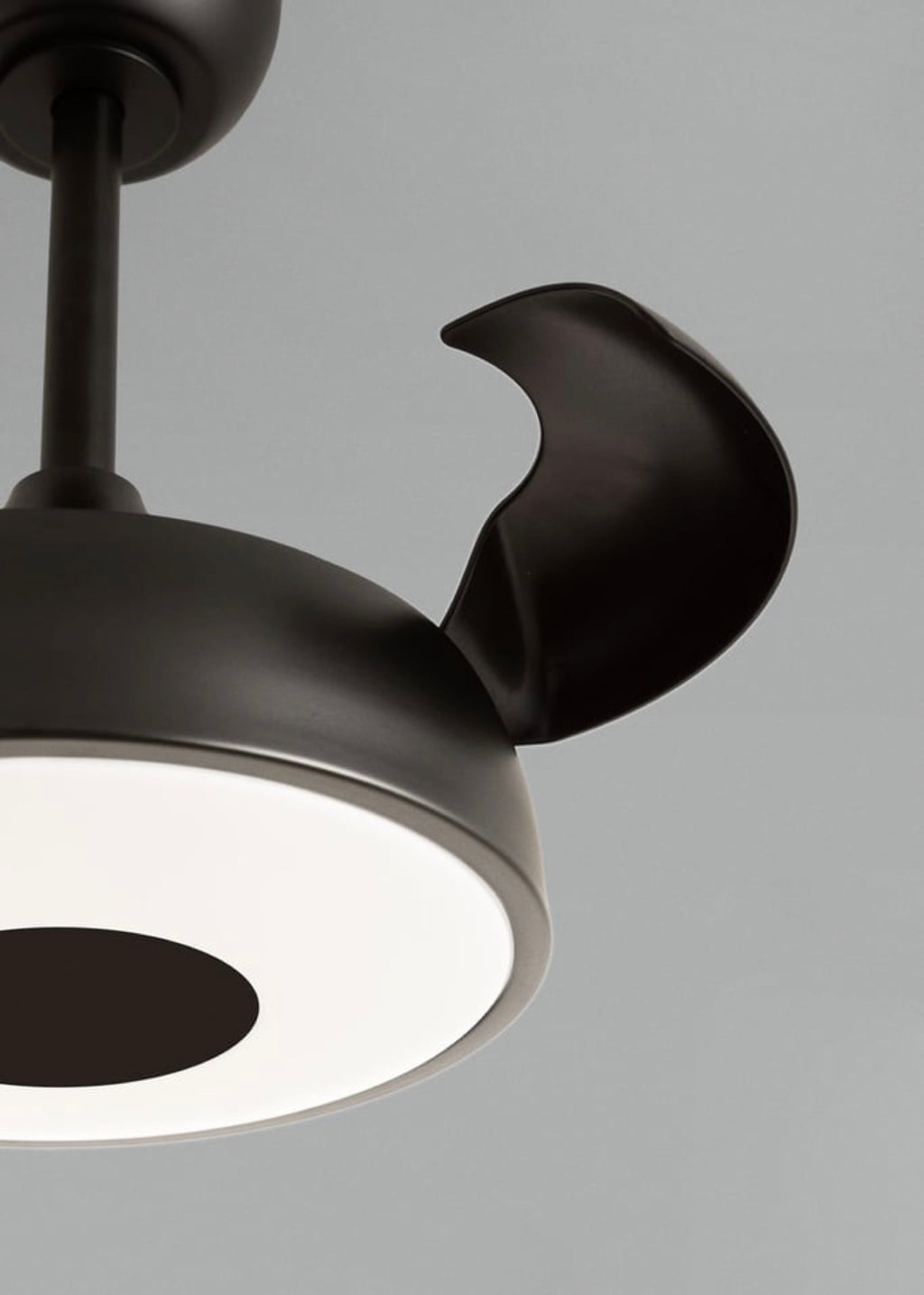Wind Clear Cup - Ventilateur De Plafond 40W Silencieux Pales Rétractables Avec Lumière Led - Noir