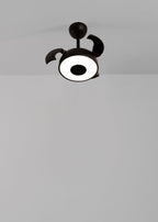 Wind Clear Cup - Ventilateur De Plafond 40W Silencieux Pales Rétractables Avec Lumière Led - Noir