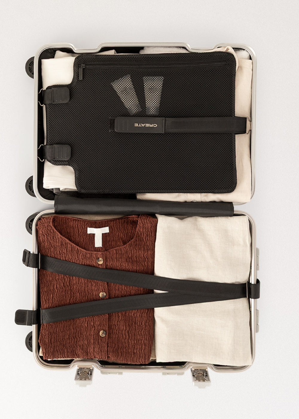 Luggage Aluminium - Maleta Rígida de Aluminio con Cerradura TSA y Ruedas Multidireccionales - Cabina S - Plata