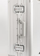 Luggage Aluminum - Rigid Aluminum Suitcase with TSA Lock & Multidirectional Wheels - Check-in M - Silver