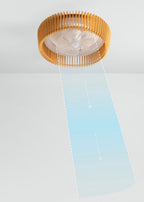 Wind Craft - Ventilateur De Plafond 20W Silencieux Pales Orientables Avec Lumière Led - Blanc/Bois Clair