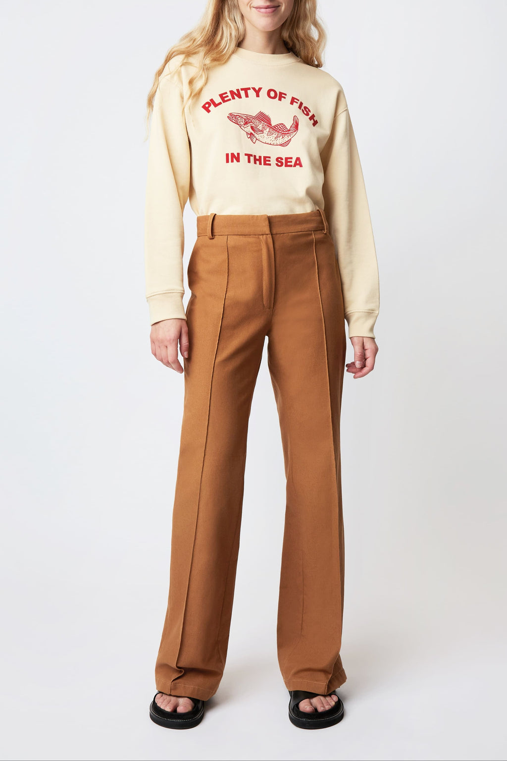 JOHN DRUGSTORE CARAMEL TROUSERS